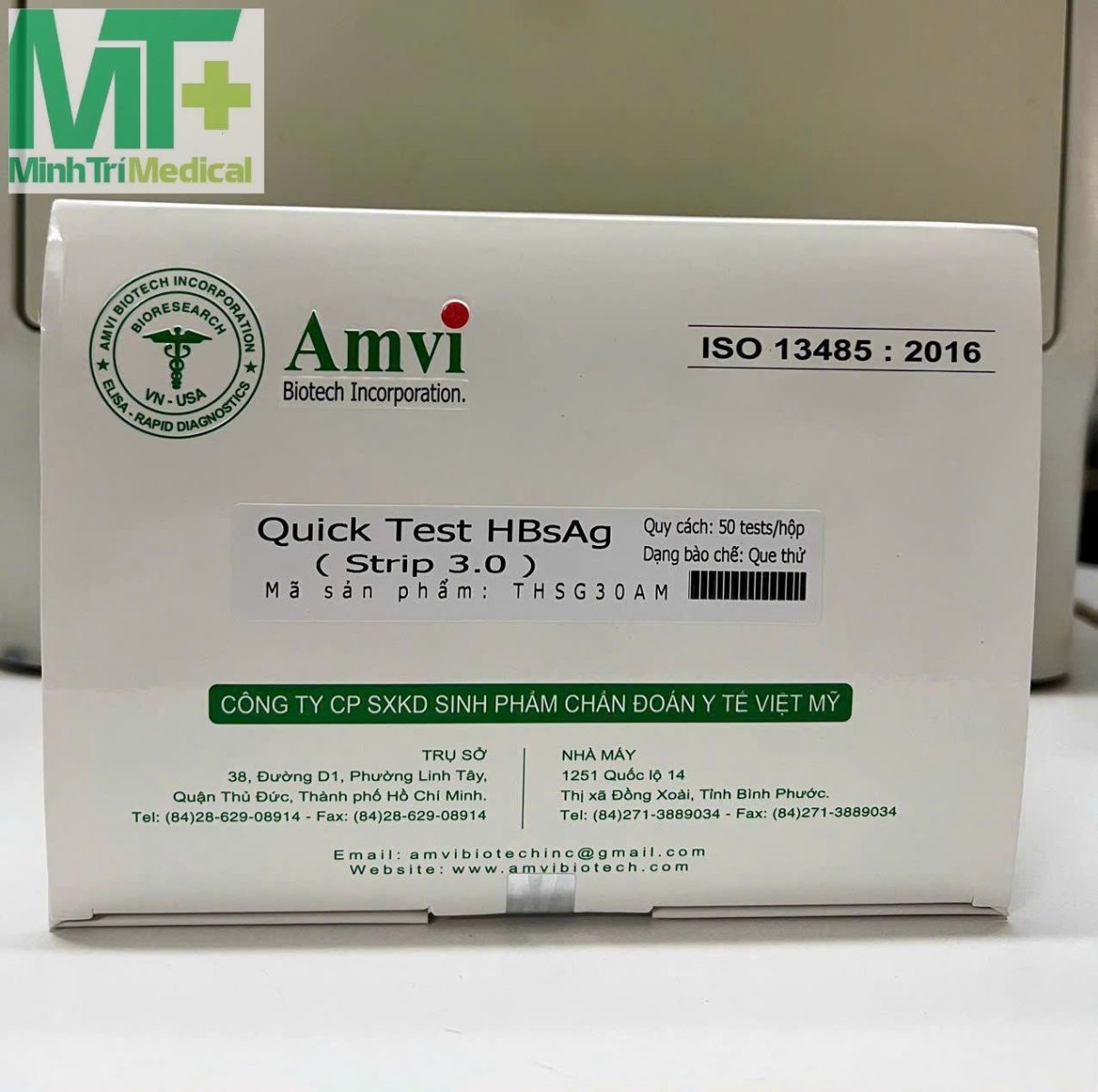 Amvi Quick Test HBsAg (Strip 3.0) - Test Viêm gan B