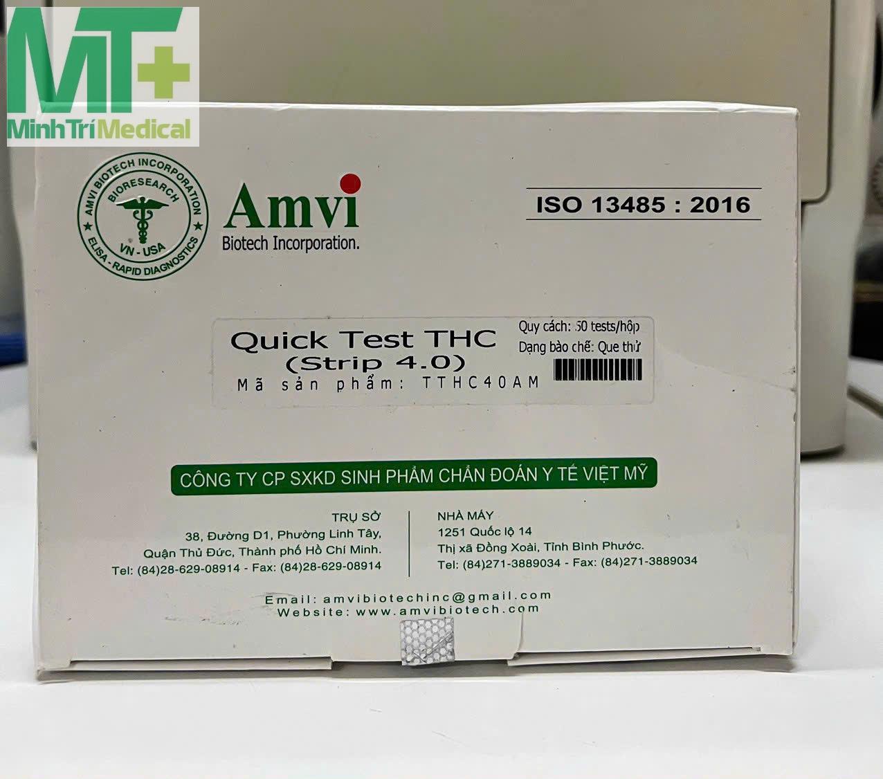 Amvi Quick Test THC ( Strip 4.0) - Test cần sa