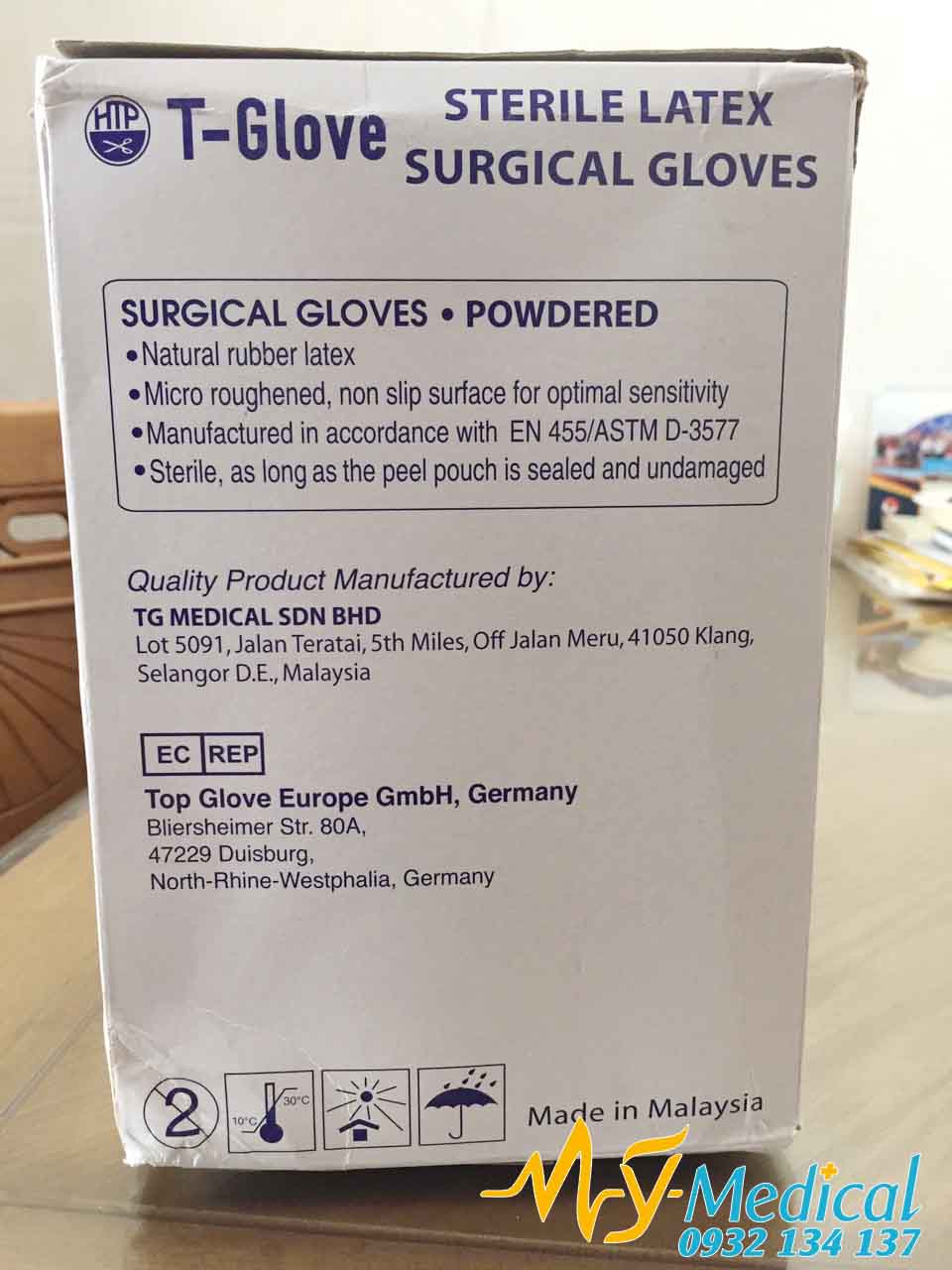 Găng tay phẫu thuật tiệt trùng T-Glove (Malaysia)