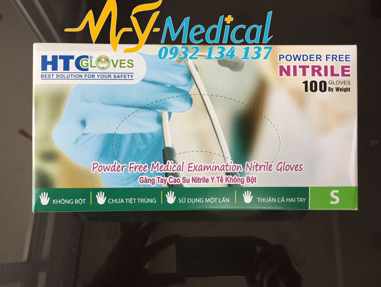 Găng tay y tế không bột Nitrile HTC Glove