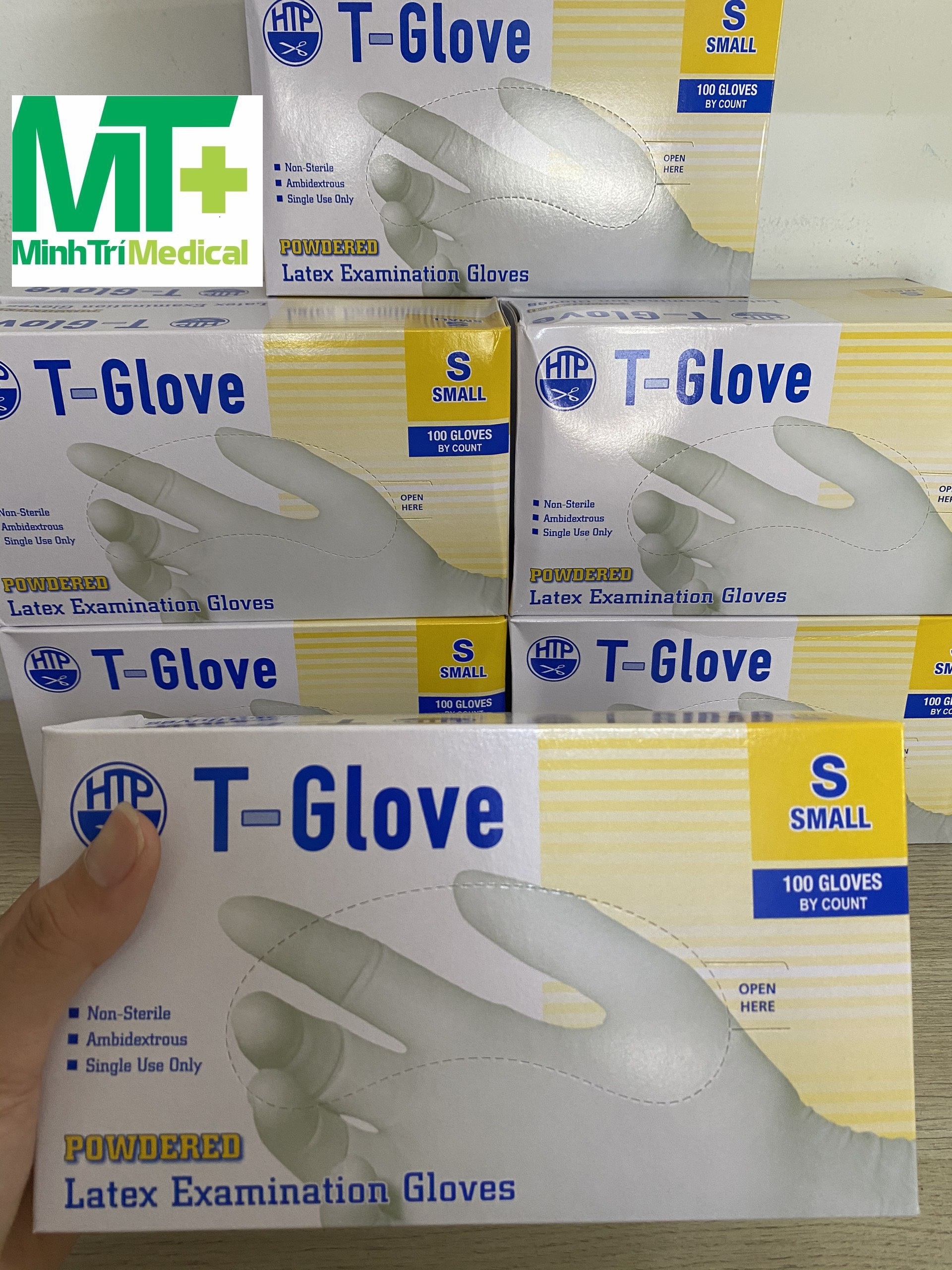Găng tay cao su Y Tế T-Glove Latex Có Bột Size S hộp 100 cái