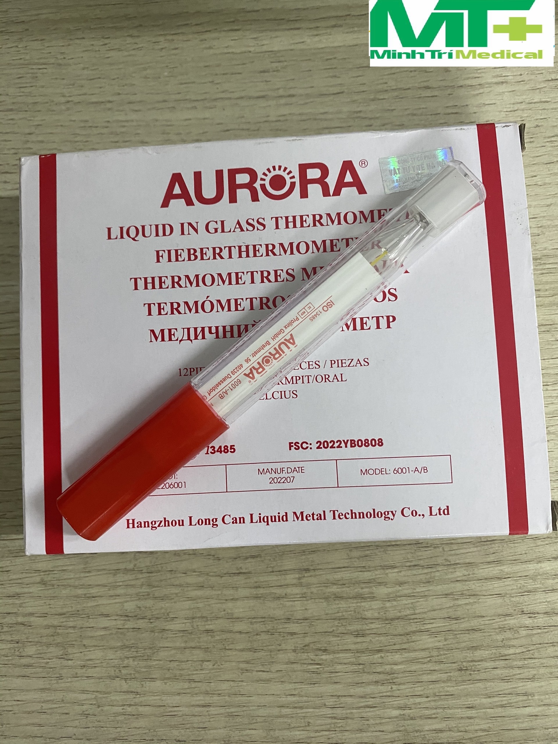 Nhiệt kế thủy ngân kẹp nách đo nhiệt độ cơ thể của AURORA