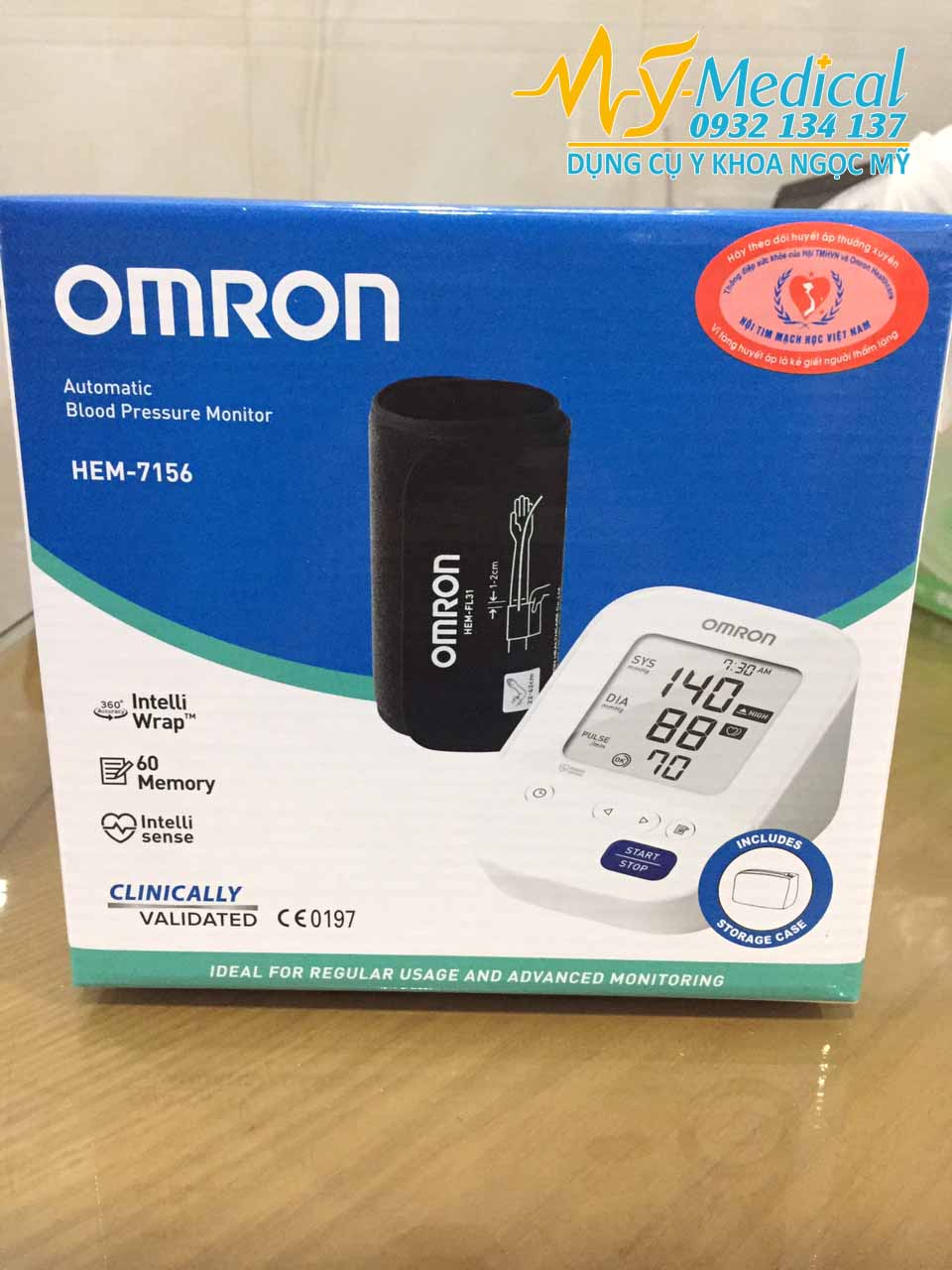 Máy đo huyết áp bắp tay Omron HEM 7156 Thế hệ mới